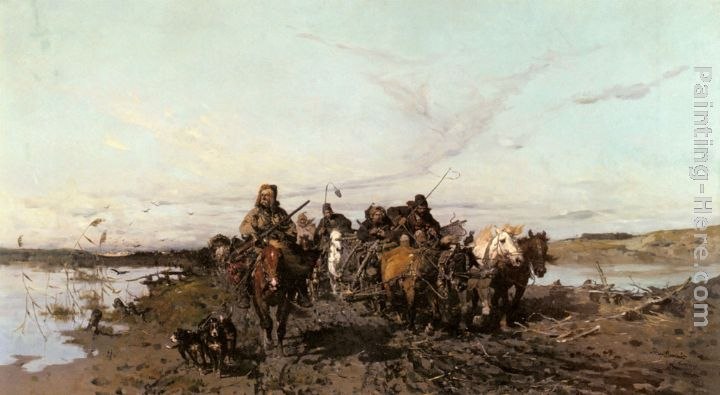 Josef von Brandt The Caravan